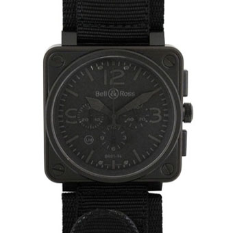 BELL＆ROSS ベル&ロス スーパーコピー BR01-94BLACK クロノグラフ ブラック ステンレスPVD加工